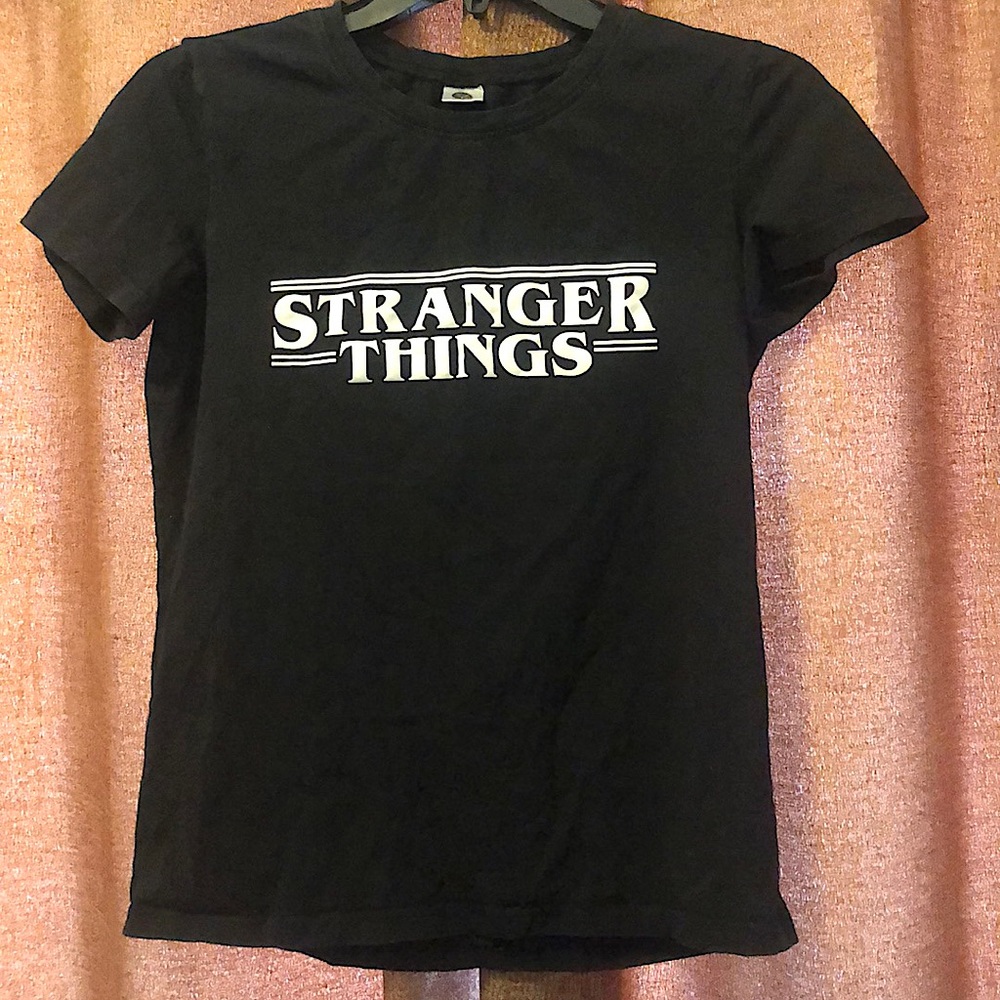 Stranger Things Black tee shirt size S